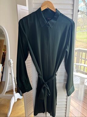 Quince Washable Silk Women’s Shirt Dress NWOT never worn Size XL